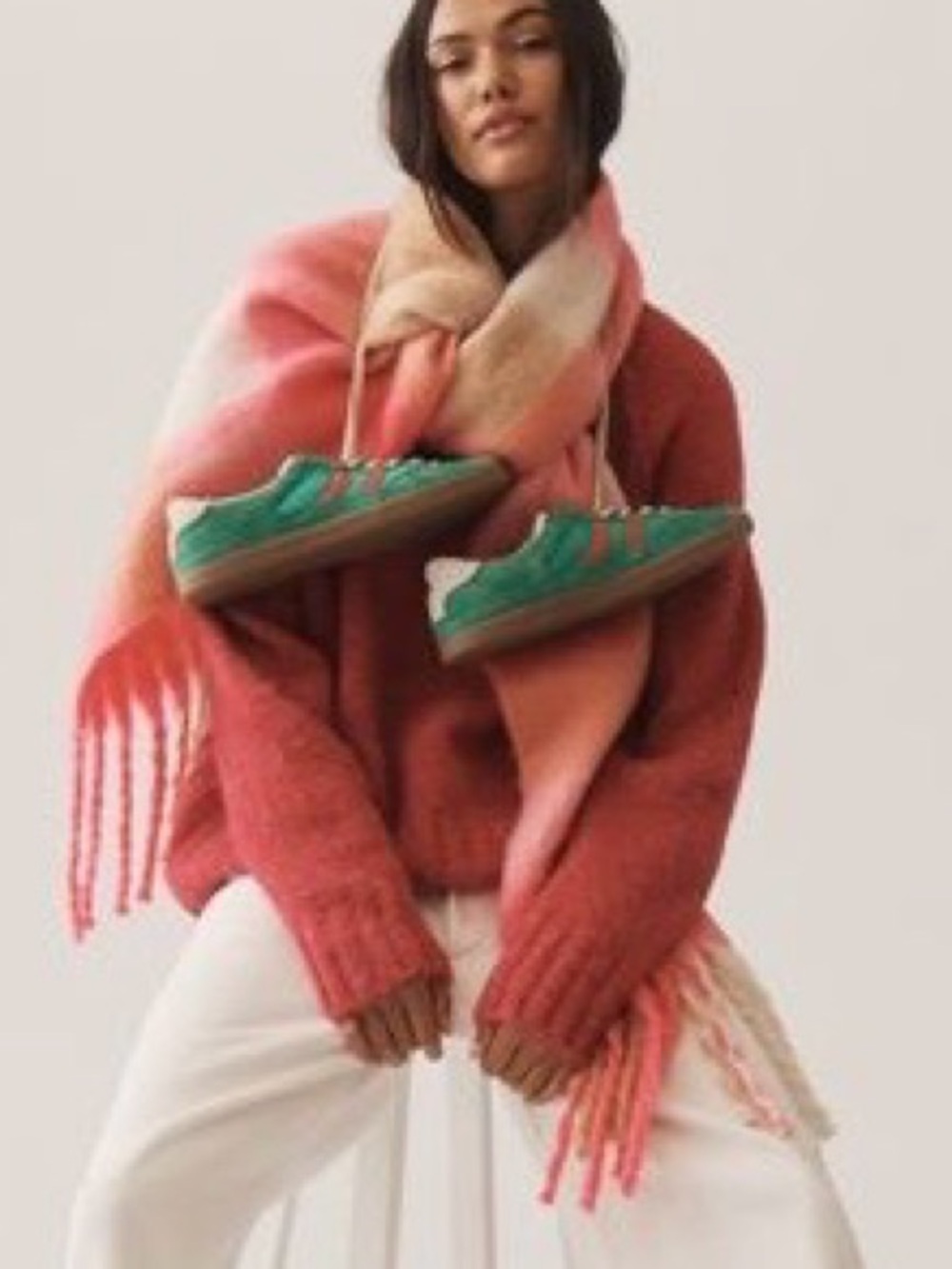 Coolway Kizuna Green Sneakers with Red Stripes and Cream Accents Unisex - Picture 3 of 12